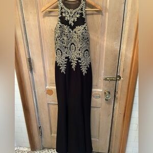 Avery G Black and Gold Dress